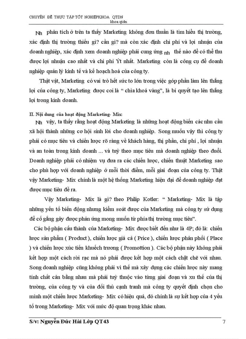 image for page Marketing- Mix trong tiêu thụ sản phẩm dầu lon ở Công ty TNHH Đất Việt