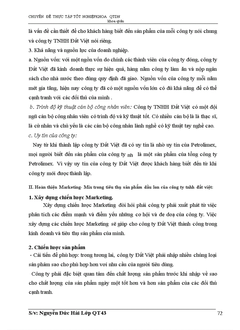 image for page Marketing- Mix trong tiêu thụ sản phẩm dầu lon ở Công ty TNHH Đất Việt