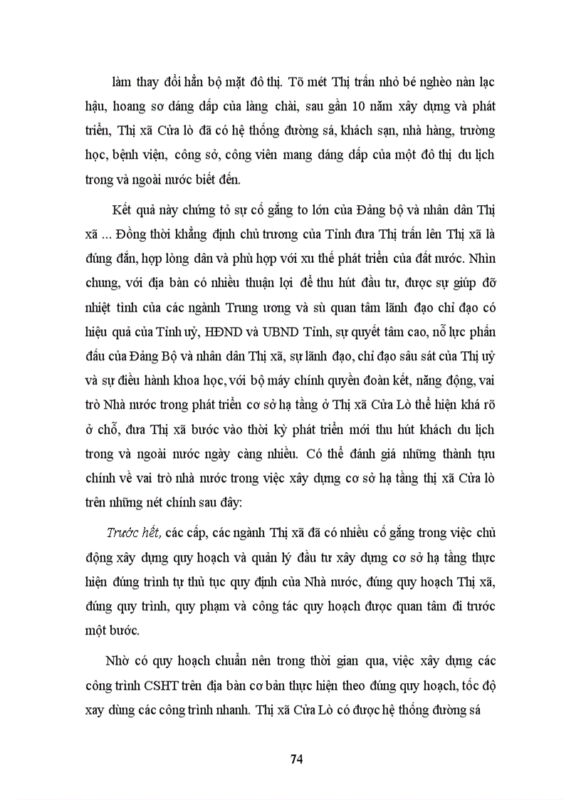 image for page Vai trò quản lý nhà nước trong phát triển cơ sở hạ tầng kỹ thuật của đô thị du lịch Thị xã Cửa Lò