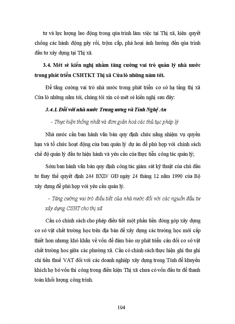 image for page Vai trò quản lý nhà nước trong phát triển cơ sở hạ tầng kỹ thuật của đô thị du lịch Thị xã Cửa Lò
