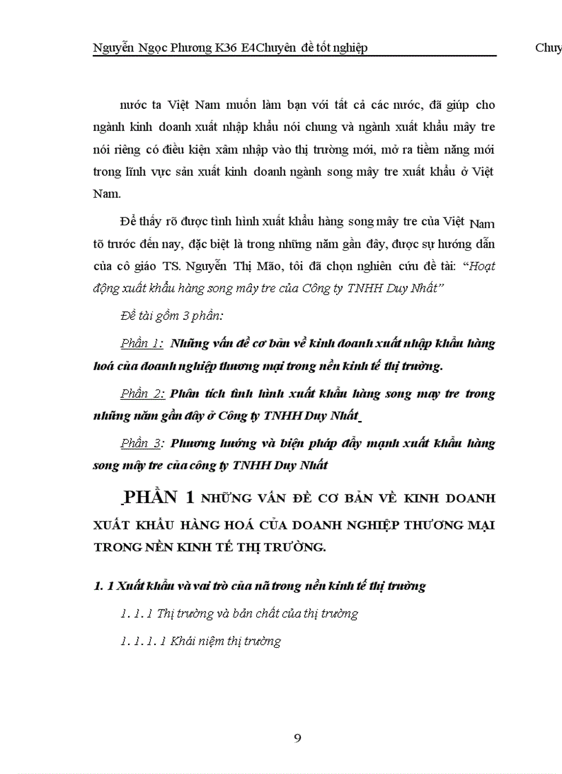 image for page Hoạt động xuất khẩu hàng song mây tre của Công ty TNHH Duy Nhất