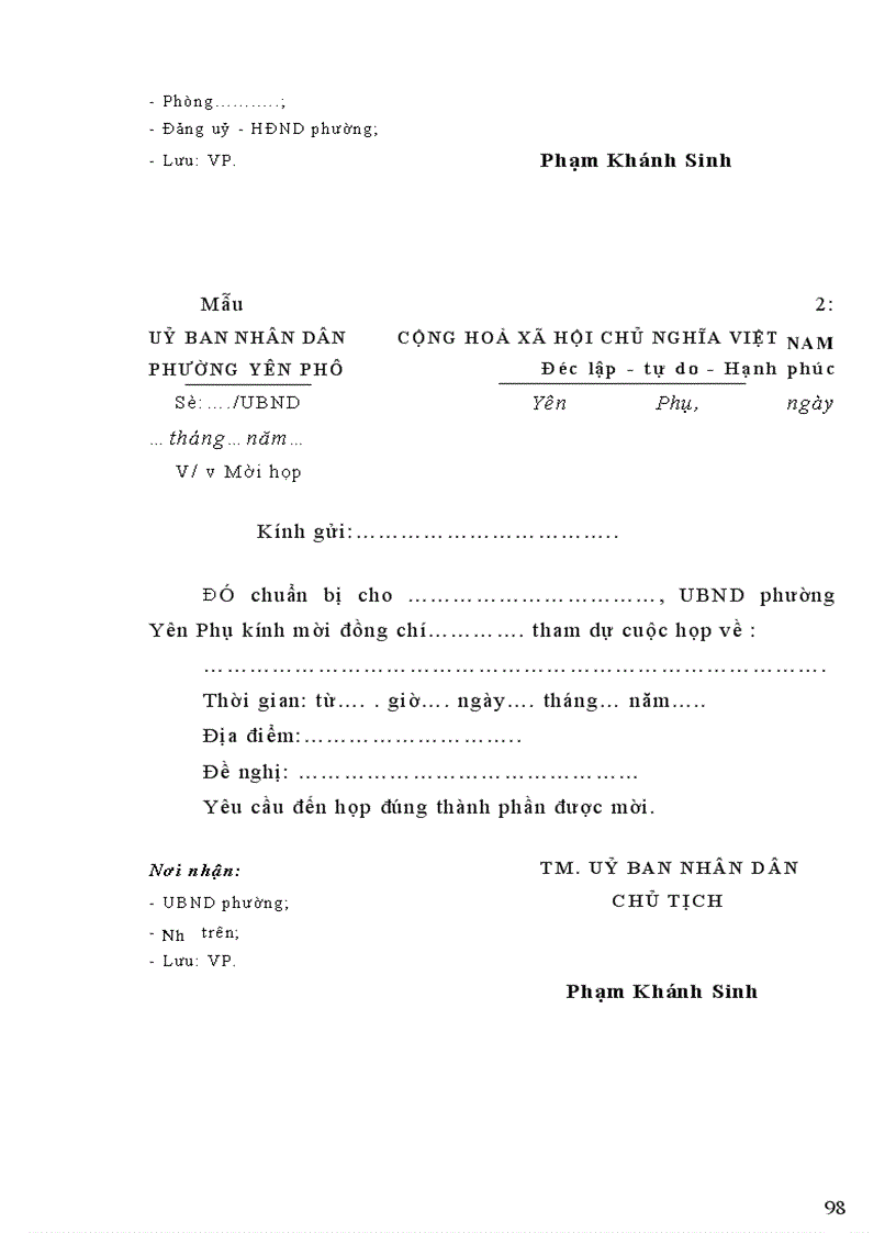 image for page Văn phong và ngôn ngữ văn bản quản lý nhà nước của Uỷ ban nhân dân phường Yên Phụ