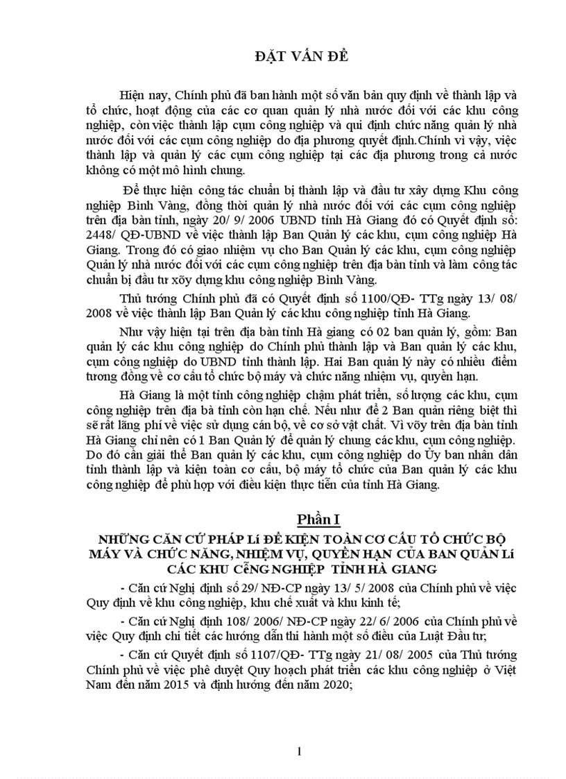 image for page Kiện toàn cơ cấu tổ chức bộ máy và chức năng, nhiệm vụ, quyền hạn của ban quản lý các khu công nghiệp tỉnh Hà Giang