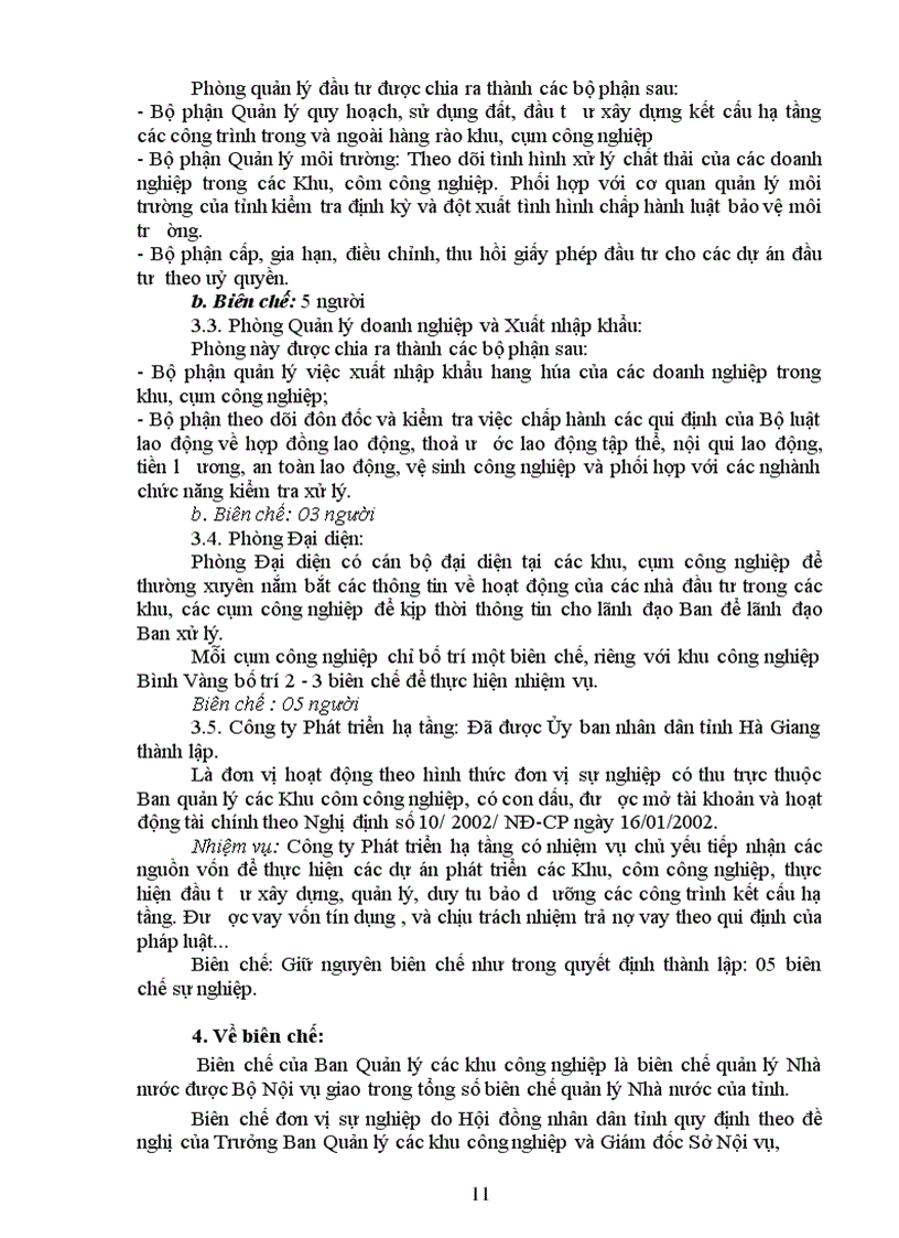 image for page Kiện toàn cơ cấu tổ chức bộ máy và chức năng, nhiệm vụ, quyền hạn của ban quản lý các khu công nghiệp tỉnh Hà Giang