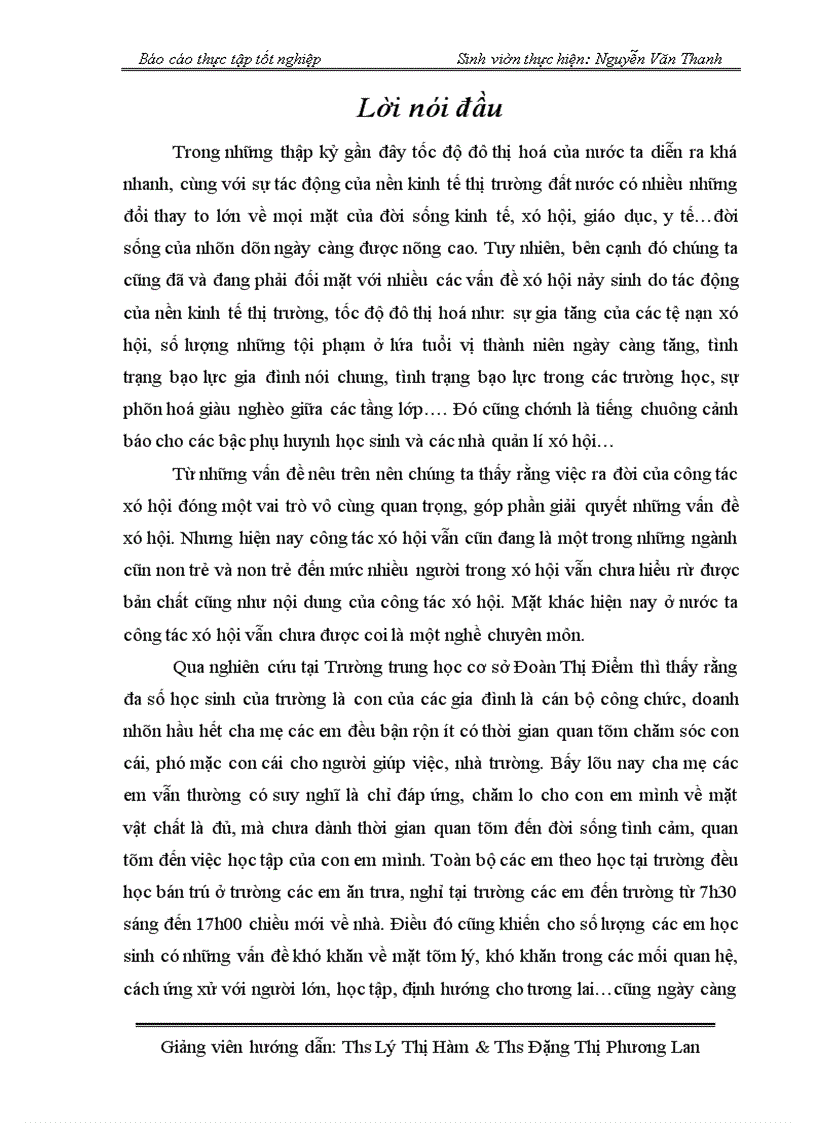 image for page Công tác xã hội tại trường THCS Đoàn Thị Điểm