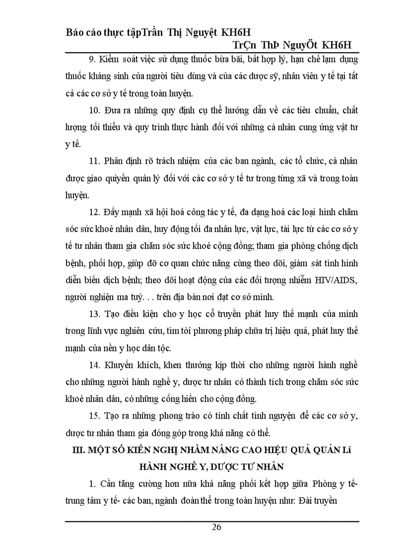 image for page Thực trạng công tác quản lý hành nghề y, dược tư nhân của huyện Từ Liêm