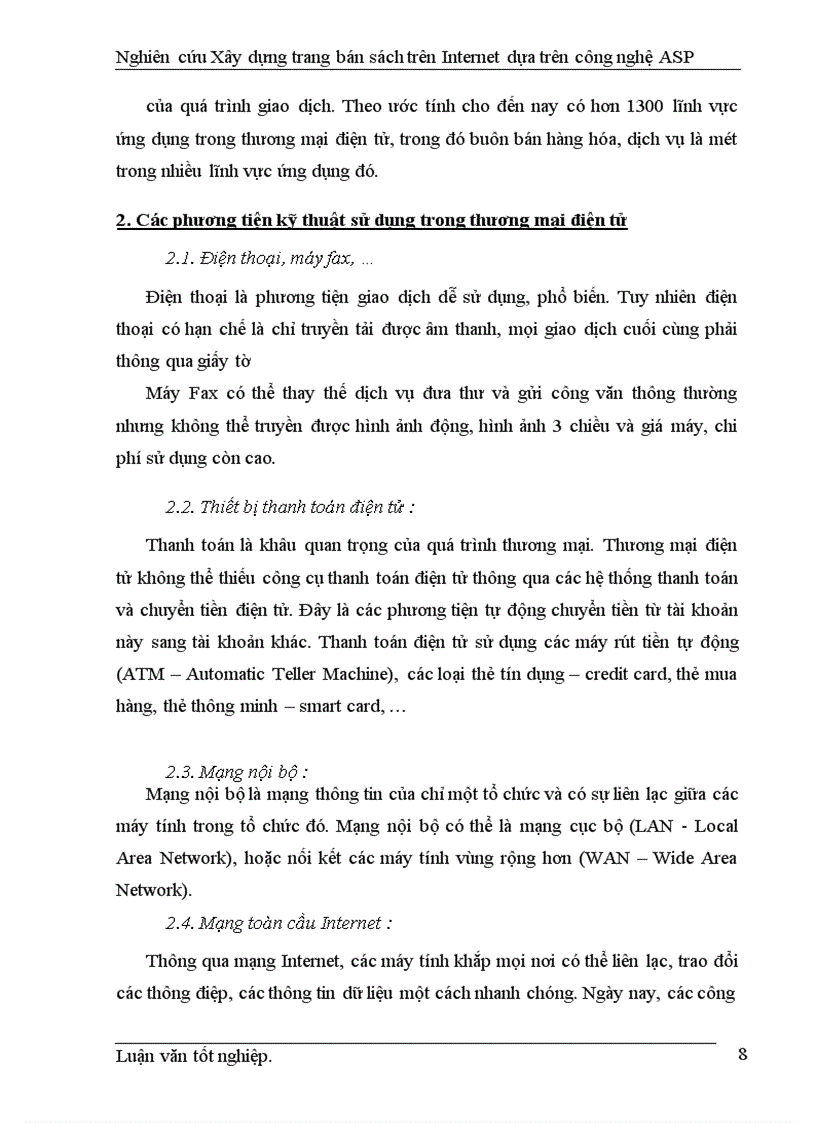 image for page Nghiên cứu xây dựng một trang bán sách trên Internet dựa trên công nghệ Active Server Page (ASP )