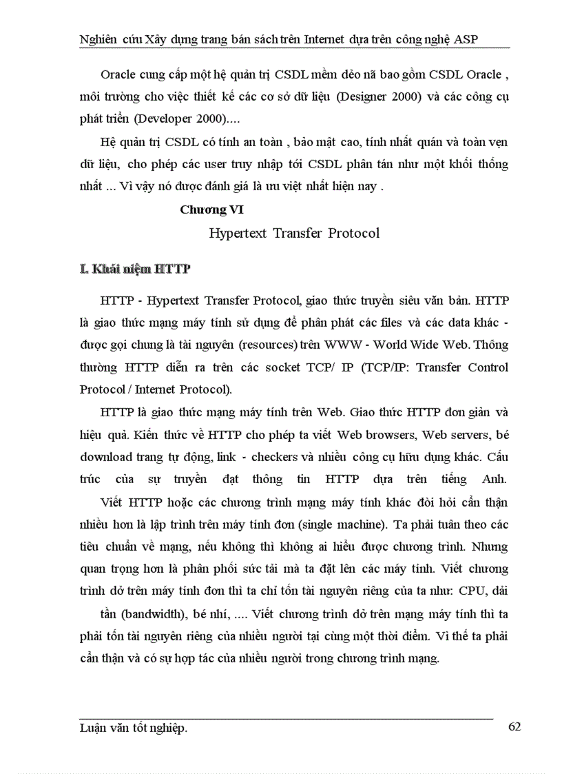 image for page Nghiên cứu xây dựng một trang bán sách trên Internet dựa trên công nghệ Active Server Page (ASP )