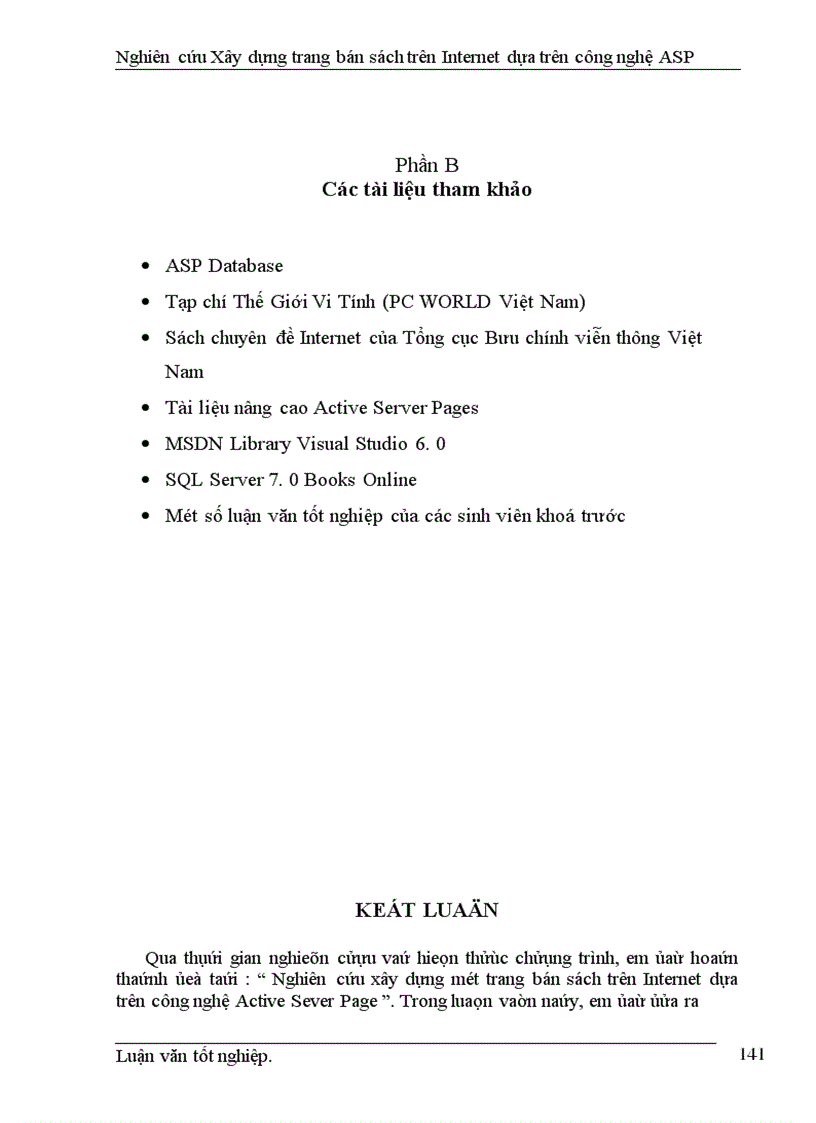 image for page Nghiên cứu xây dựng một trang bán sách trên Internet dựa trên công nghệ Active Server Page (ASP )
