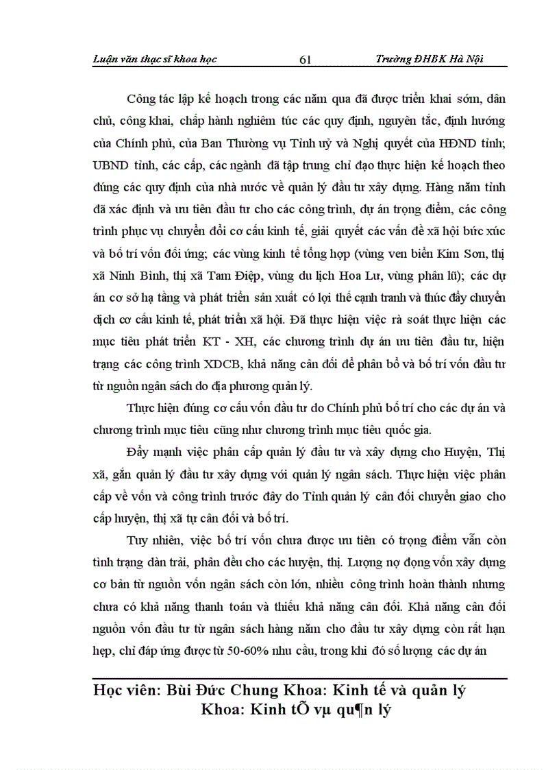 image for page Phân tích thực trạng sử dụng vốn đầu tư từ ngân sách Nhà nước trên địa bàn tỉnh Ninh Bình.