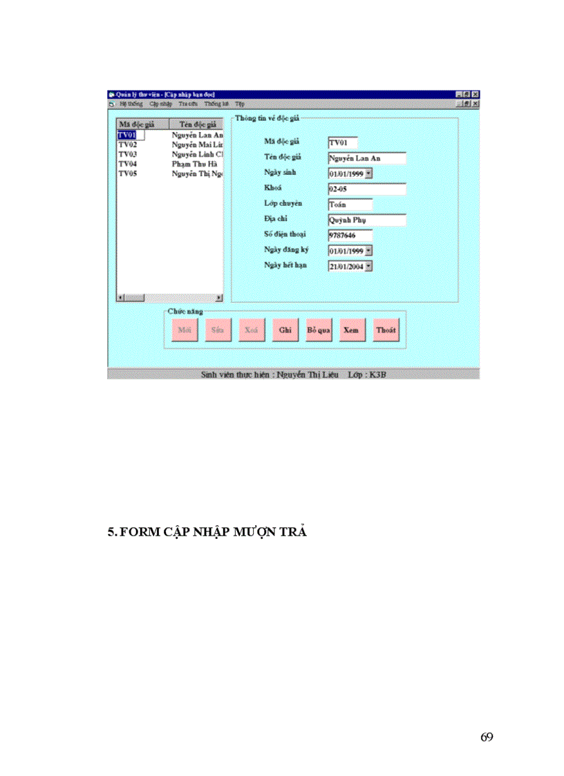 image for page Quản lý thư viện tại trường cấp III năng khiếu tỉnh Thái Bình