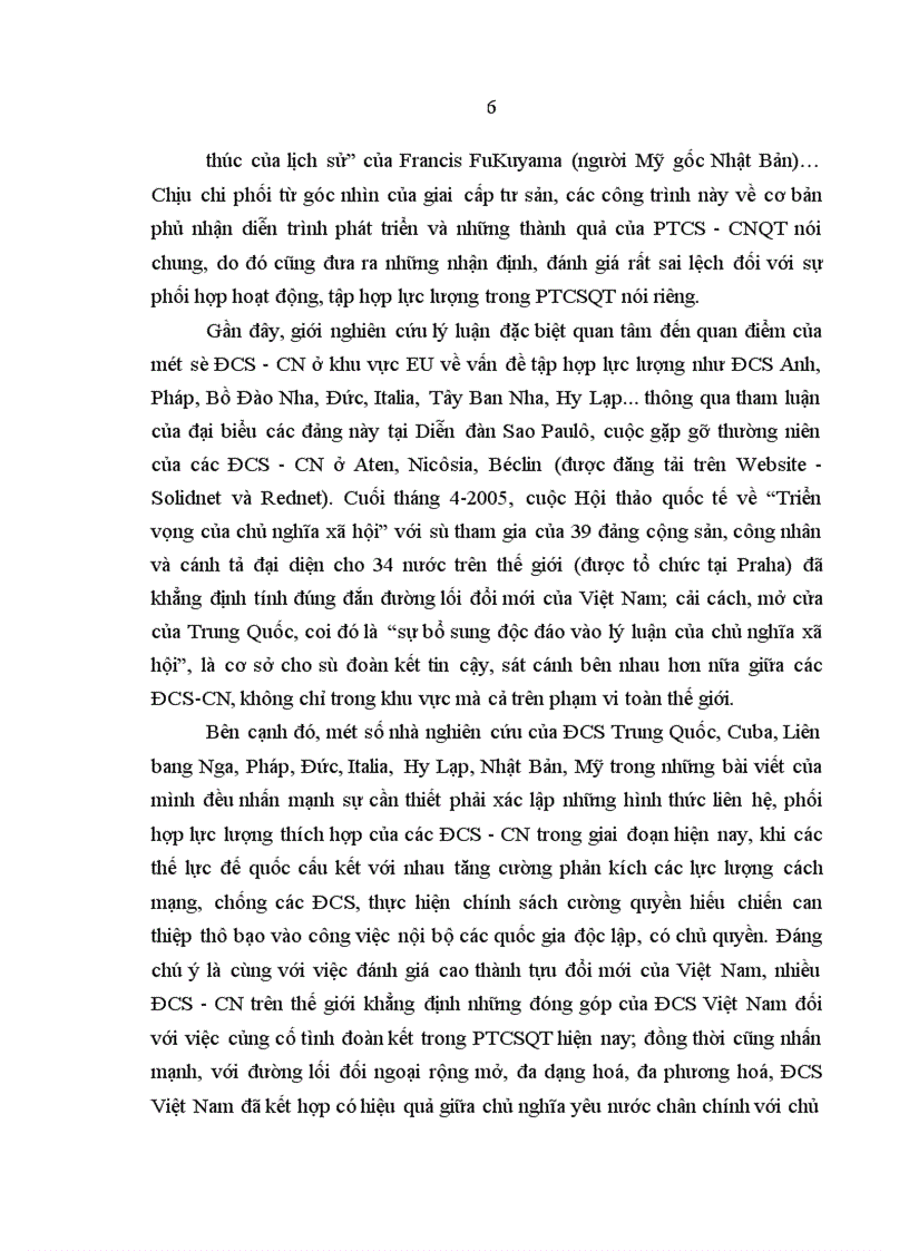 image for page Quá trình tập hợp lực lượng trong phong trào cộng sản quốc tế từ năm 1991 đến 2005