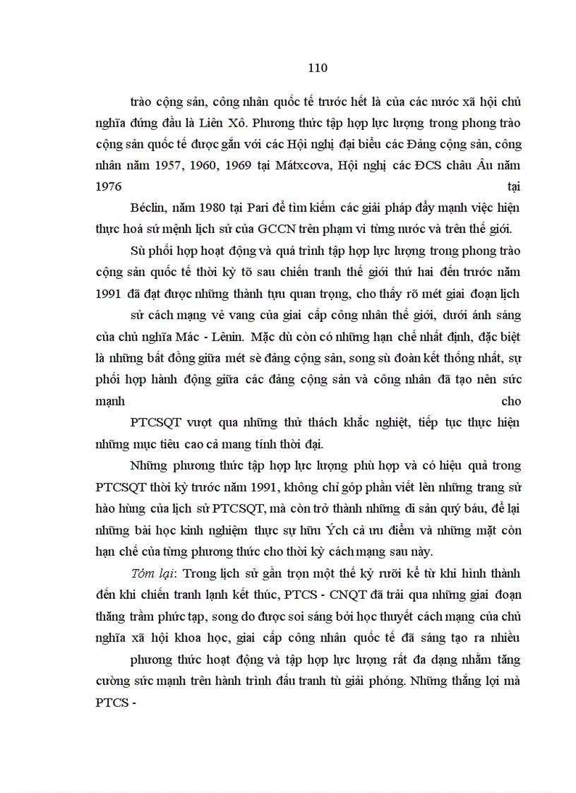 image for page Quá trình tập hợp lực lượng trong phong trào cộng sản quốc tế từ năm 1991 đến 2005