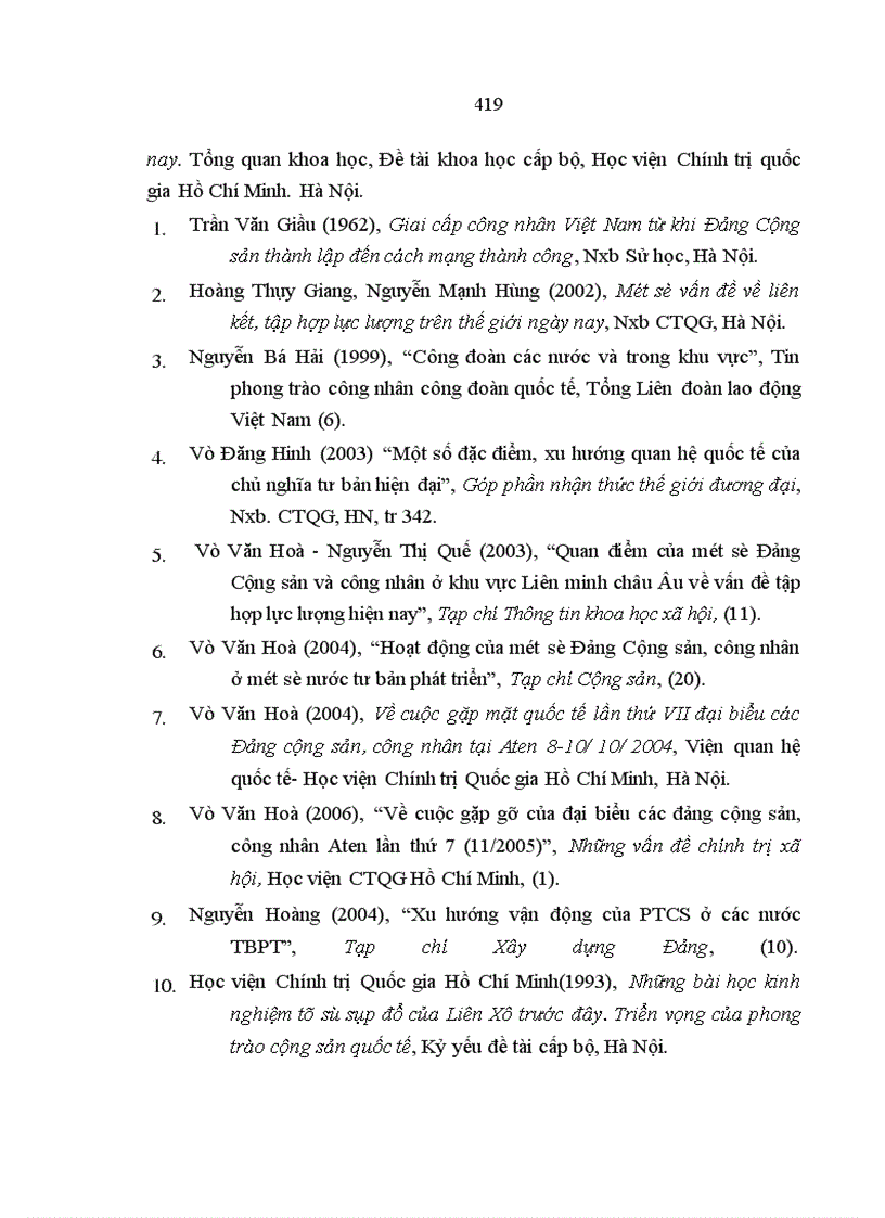 image for page Quá trình tập hợp lực lượng trong phong trào cộng sản quốc tế từ năm 1991 đến 2005