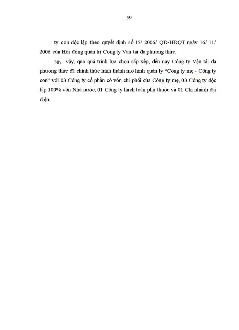 image for page Đổi mới tổ chức, quản lý ở Công ty Vận tải đa phương thức theo mô hình Công ty mẹ - công ty con