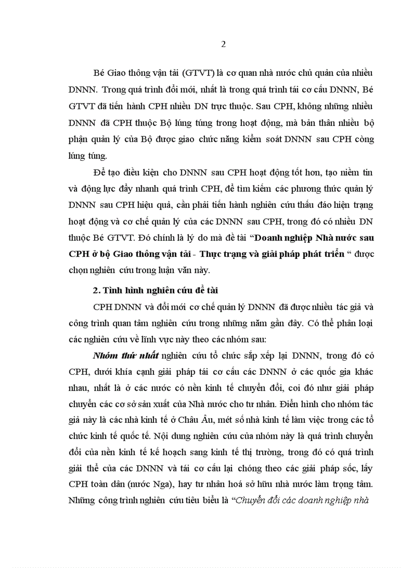 image for page Doanh nghiệp nhà nước sau cổ phần hoá ở Bộ giao thông vận tải - thực trạng và giải pháp phát triển CPH doanh nghiệp nhà nước thuộc Bộ Giao thông vận tải