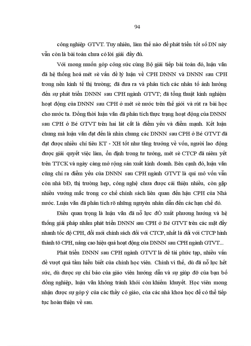 image for page Doanh nghiệp nhà nước sau cổ phần hoá ở Bộ giao thông vận tải - thực trạng và giải pháp phát triển CPH doanh nghiệp nhà nước thuộc Bộ Giao thông vận tải