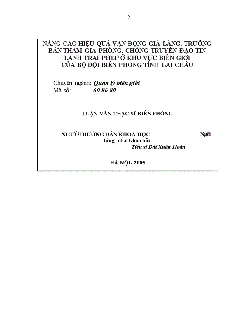 image for page Nâng cao hiệu quả vận động Già làng trưởng bản tham gia phòng chống truyền đạo tin lành trái phép ở khu vực biên giới của Bộ đội Biên phòng Tỉnh Lai Châu