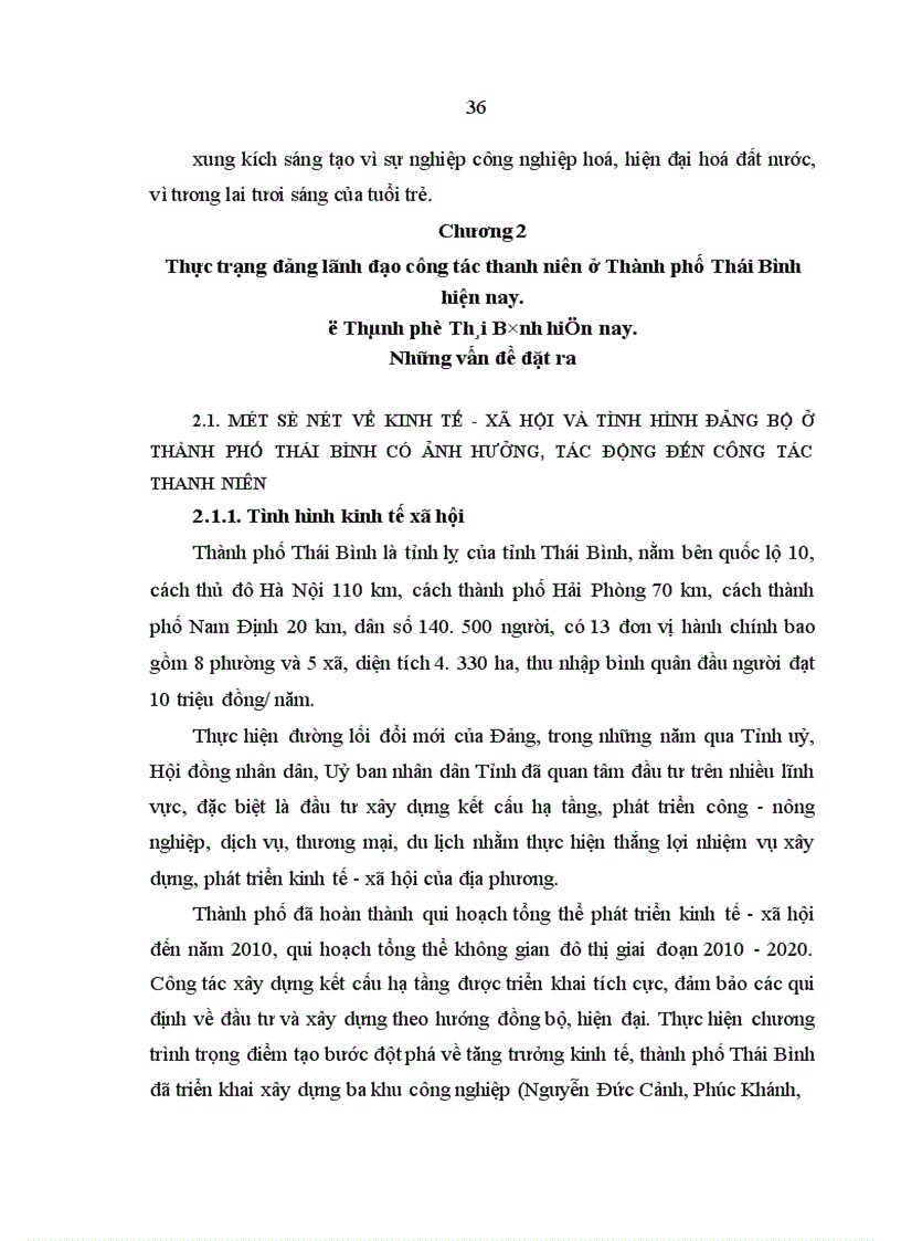 image for page Đổi mới sự lãnh đạo của Đảng đối với công tác thanh niên ở thành phố Thái Bình hiện nay
