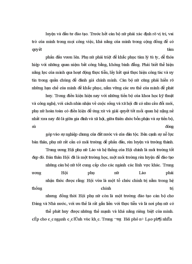 image for page Đảng Nhân dân Cách mạng Lào lãnh đạo xây dựng đội ngũ cán bộ nữ từ 1986 đến 2001
