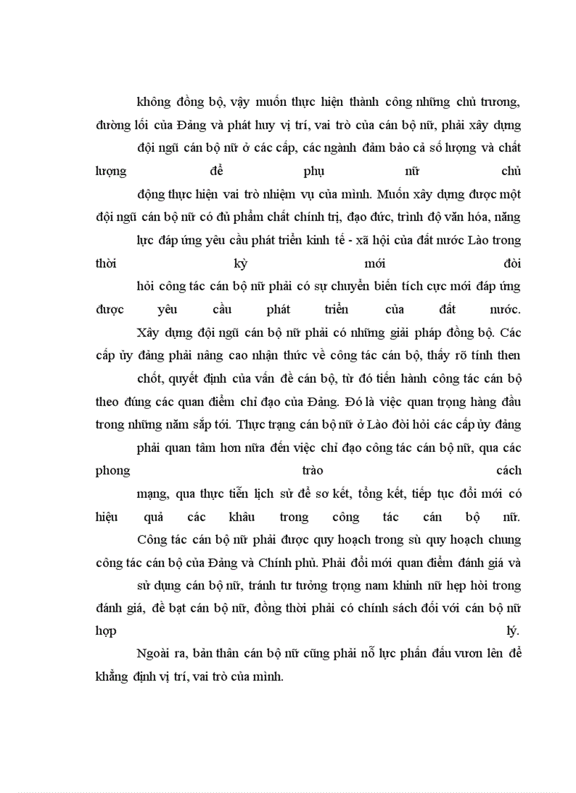 image for page Đảng Nhân dân Cách mạng Lào lãnh đạo xây dựng đội ngũ cán bộ nữ từ 1986 đến 2001
