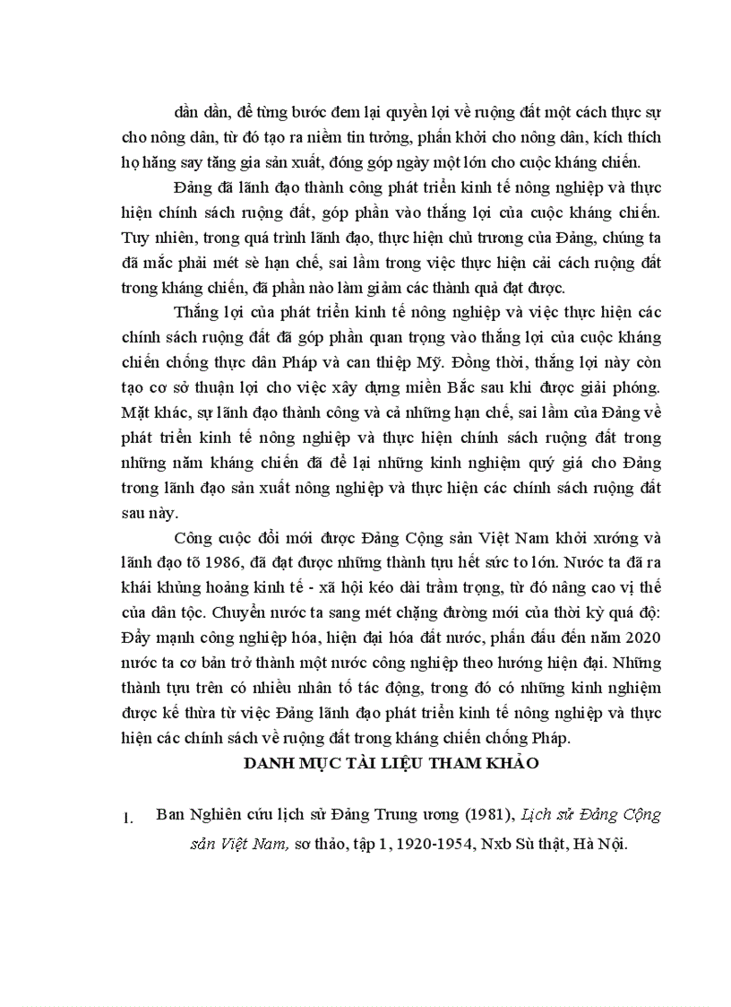 image for page Đảng lãnh đạo phát triển kinh tế nông nghiệp và thực hiện chính sách ruộng đất trong kháng chiến chống thực dân Pháp (1945-1954)