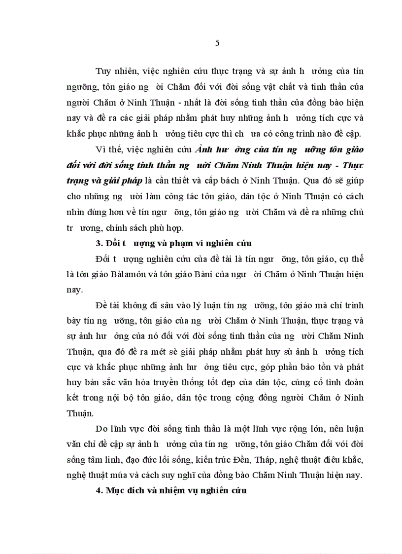 image for page Ảnh hưởng của tín ngưỡng, tôn giáo đối với đời sống tinh thần ngươời chăm ninh thuận hiện nay - thực trạng và giải pháp