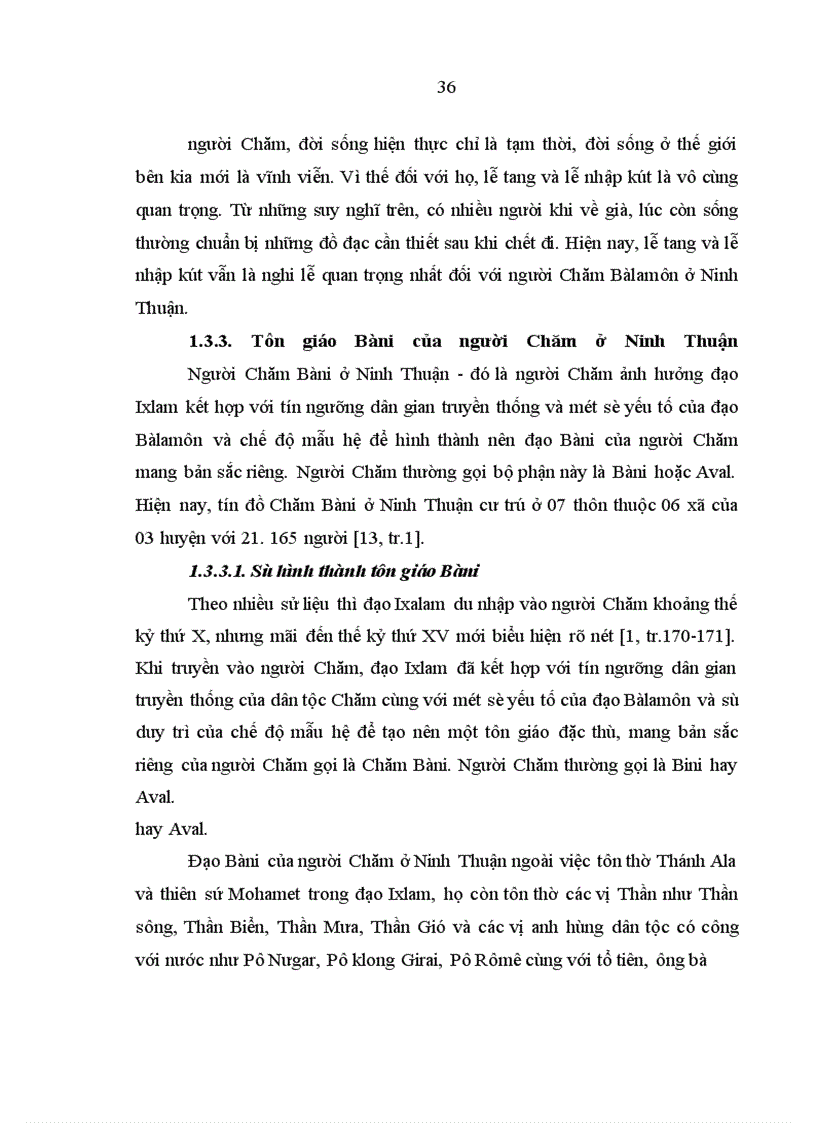 image for page Ảnh hưởng của tín ngưỡng, tôn giáo đối với đời sống tinh thần ngươời chăm ninh thuận hiện nay - thực trạng và giải pháp