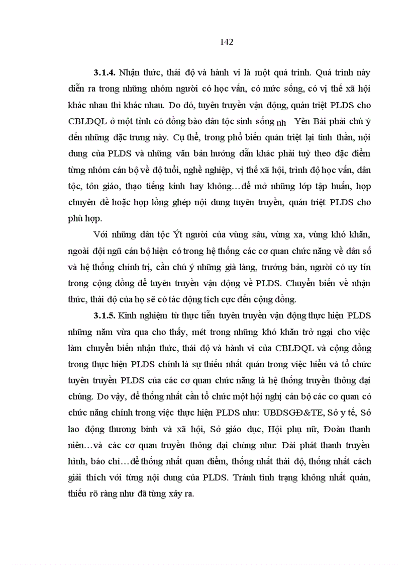 image for page Đánh giá nhận thức và vai trò của đội ngũ cán bộ quản lý hành chính nhà nước các cấp trong việc thực hiện chính sách DS - KHHGĐ