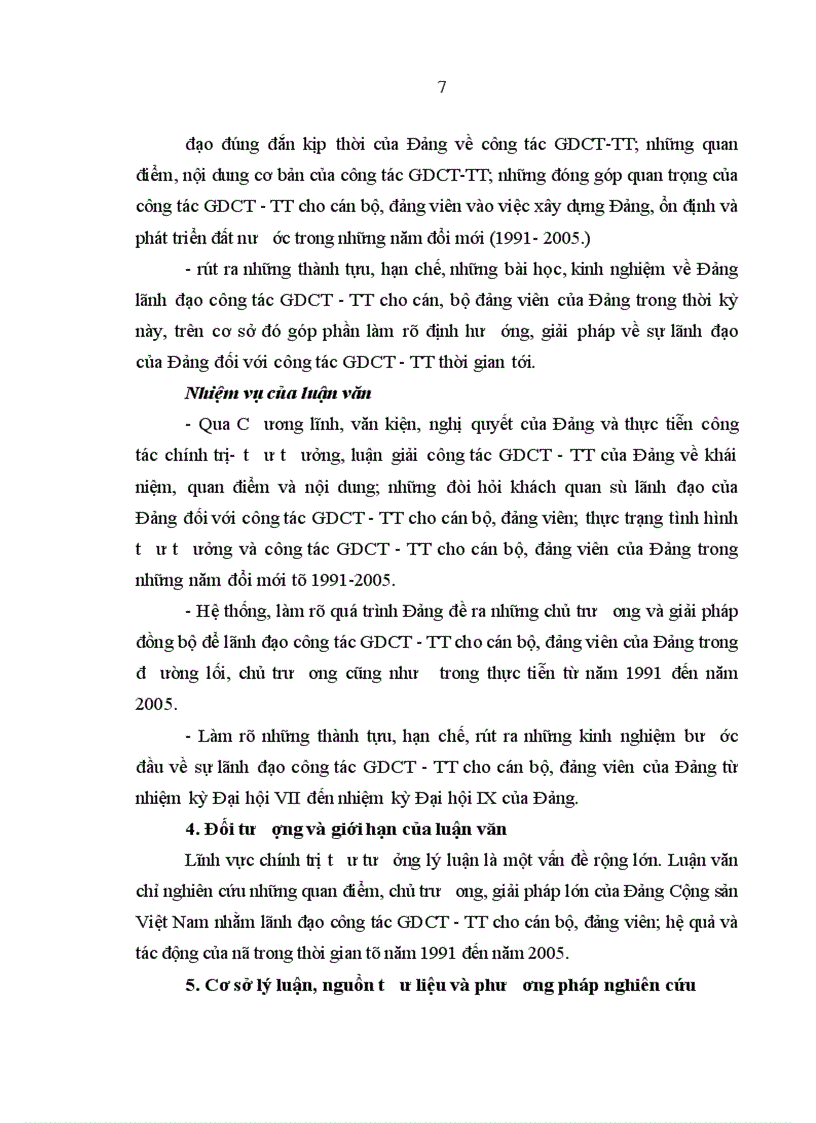 image for page Đảng Cộng sản Việt Nam lãnh đạo công tác giáo dục chính trị- tư tưởng cho cán bộ, đảng viên trong thời kỳ đổi mới ( 1991 – 2005)