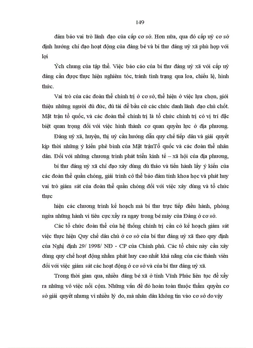 image for page Xây dựng đội ngũ bí thư Đảng ủy xã ở tỉnh vĩnh phúc trong giai đoạn hiện nay