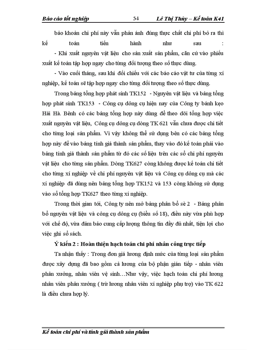 image for page Kế toán chi phí sản xuất và tính giá thành sản phẩm tại Công ty bánh kẹo Hải Hà