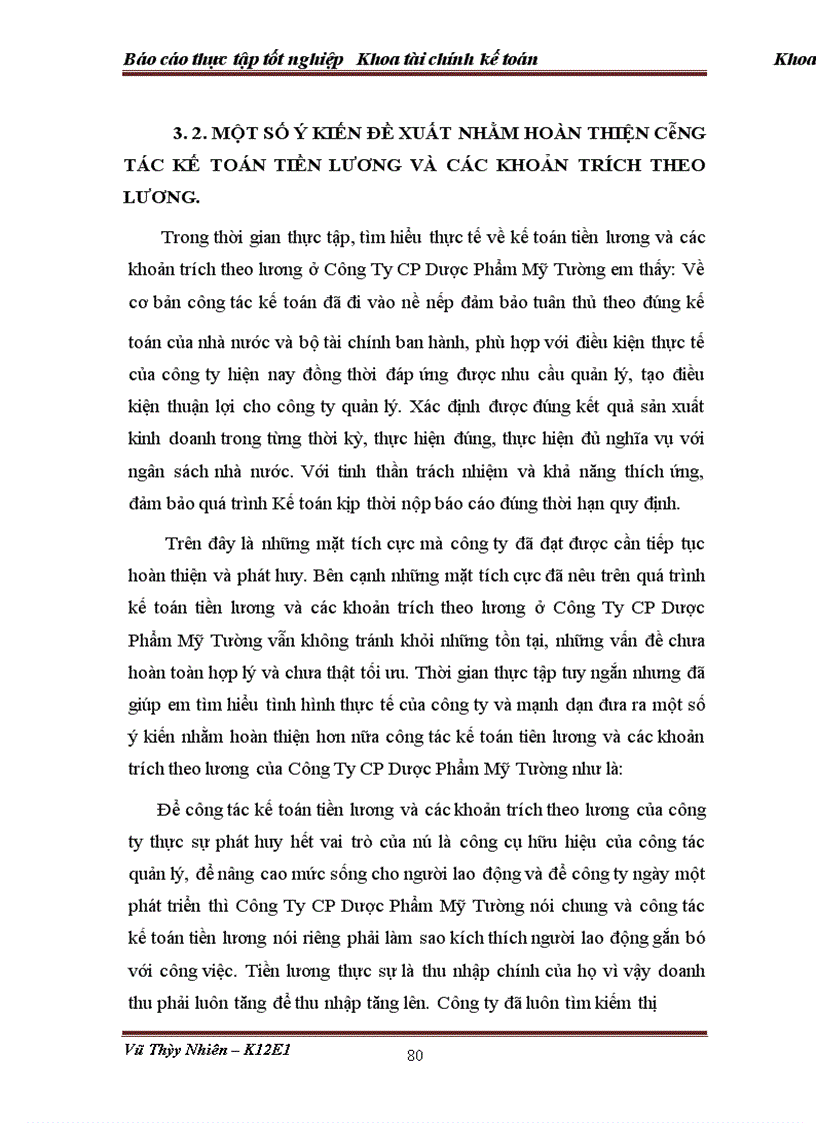 image for page Kế toán tiền lương và các khoản trích theo lương tại Công ty dược phẩm Mỹ Tường