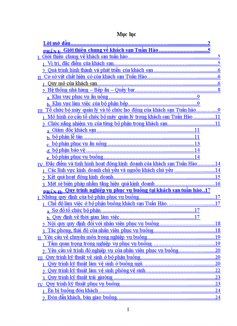 image for page Quy trình nghiệp vụ phục vụ buồng tại khách sạn tuấn hào