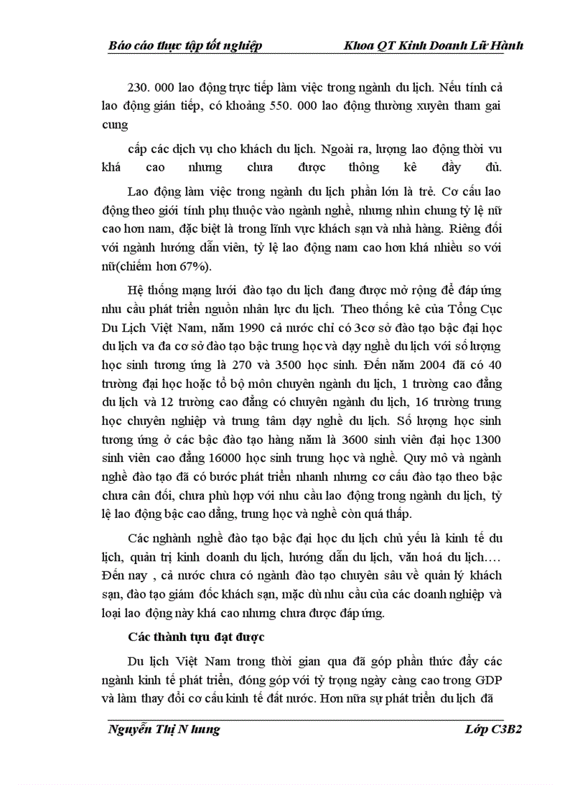 image for page Thực tập tốt nghiệp Khoa QT Kinh Doanh Lữ Hành