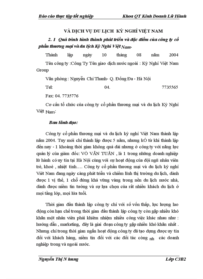 image for page Thực tập tốt nghiệp Khoa QT Kinh Doanh Lữ Hành