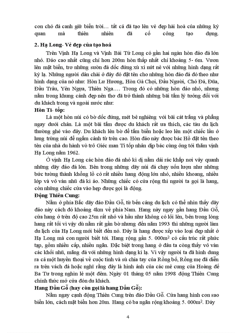 image for page Bài báo cáo về du lịch Vịnh hà Long tỉnh Quảng Ninh