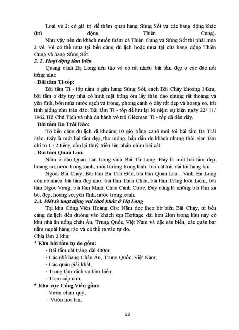 image for page Bài báo cáo về du lịch Vịnh hà Long tỉnh Quảng Ninh