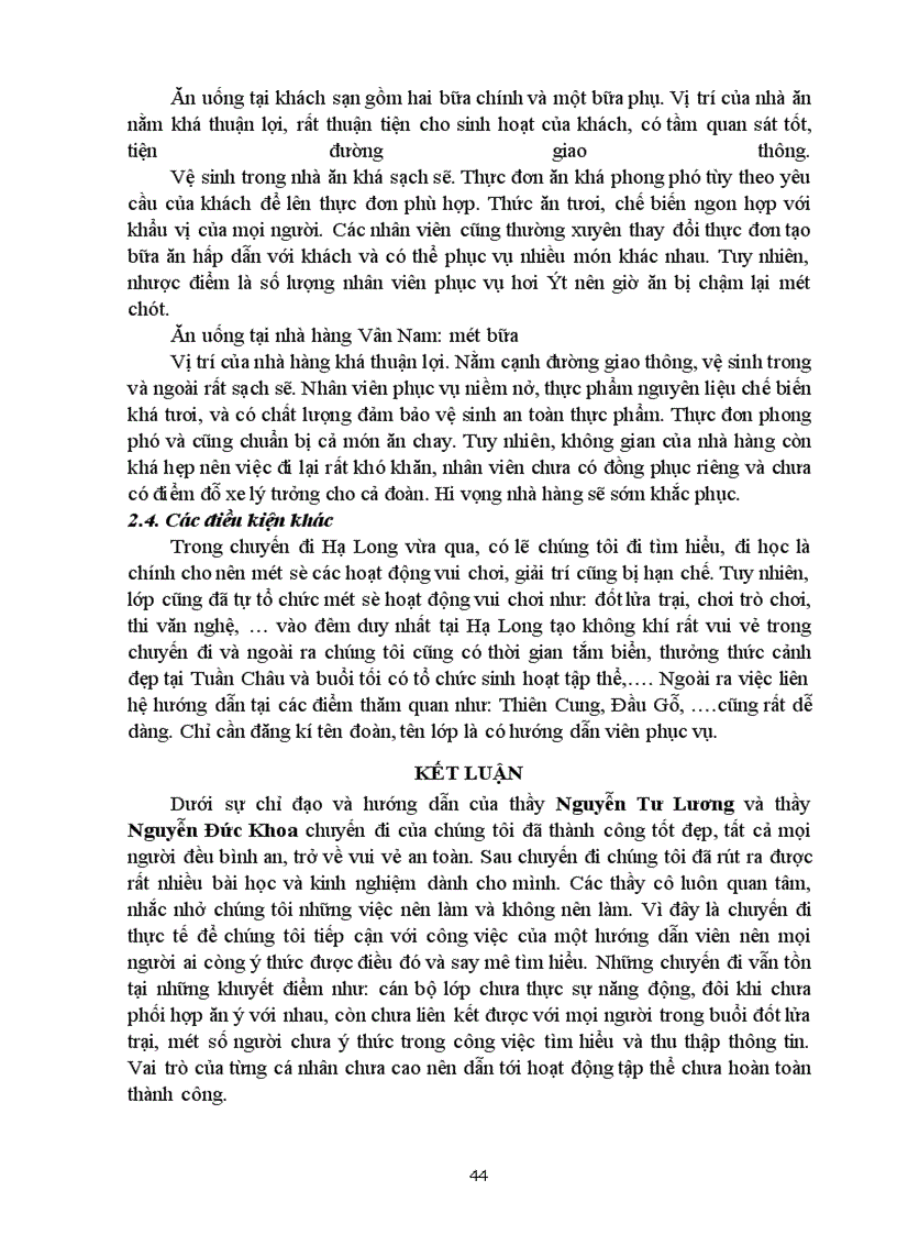 image for page Bài báo cáo về du lịch Vịnh hà Long tỉnh Quảng Ninh