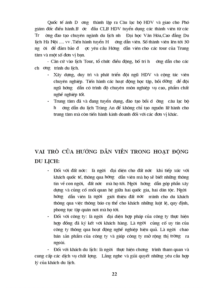 image for page Báo cáo thực tập tốt nghiệp về ngành du lịch ở của Viêt Nam