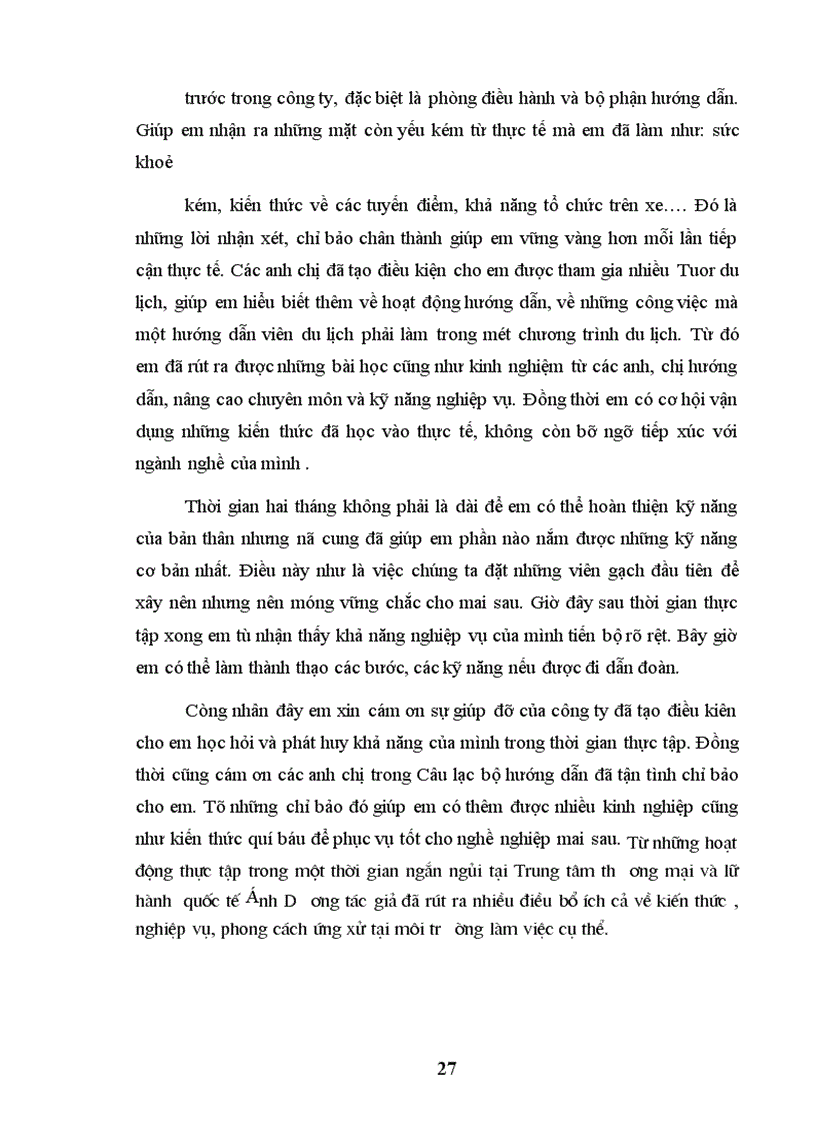 image for page Báo cáo thực tập tốt nghiệp về ngành du lịch ở của Viêt Nam