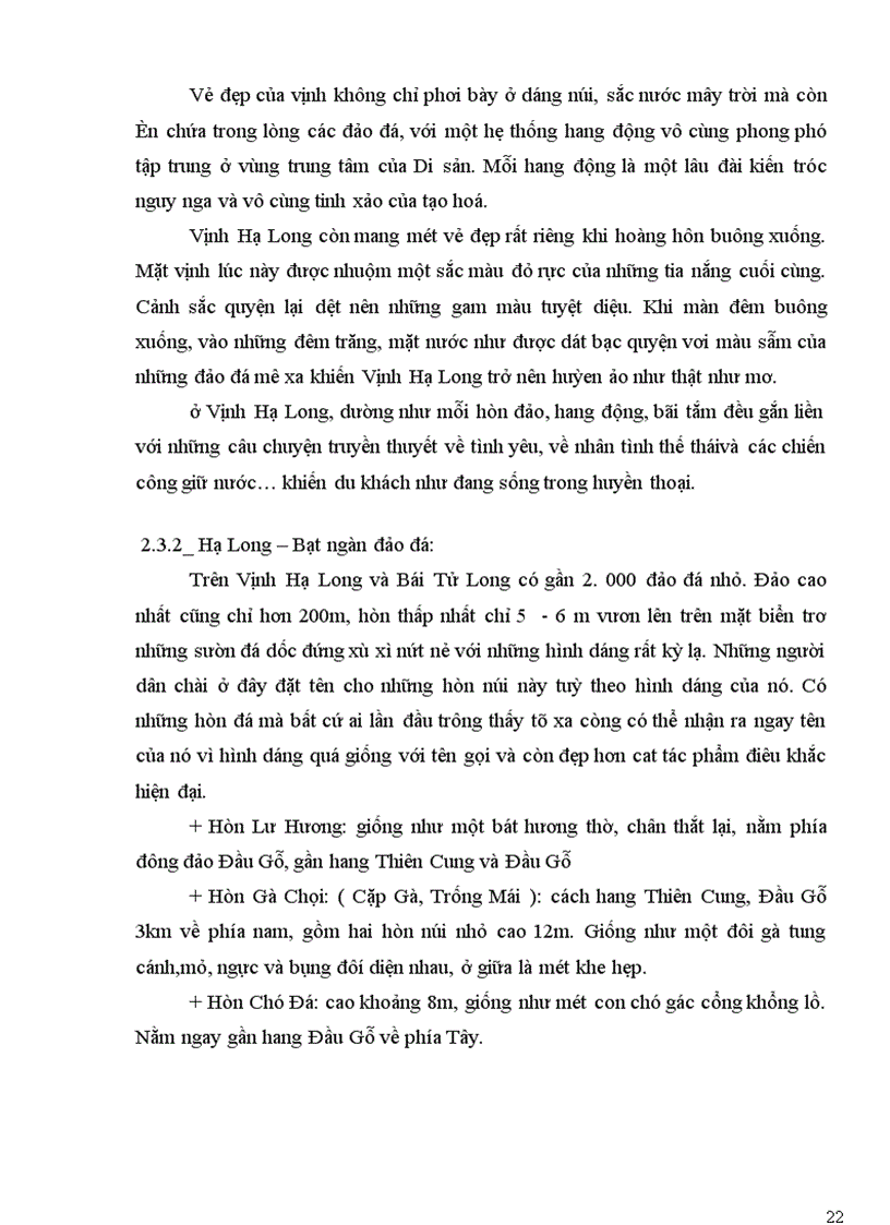 image for page Báo cáo thực tập ngành du lịch: Hạ Long