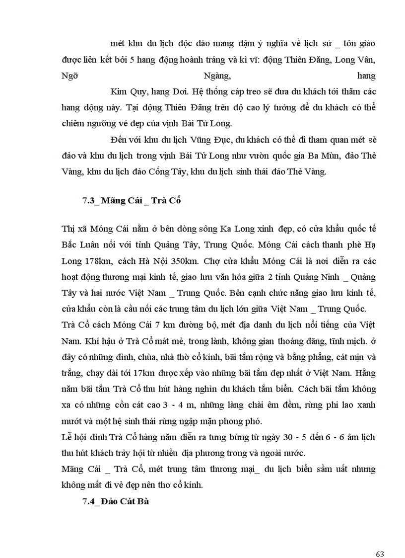 image for page Báo cáo thực tập ngành du lịch: Hạ Long