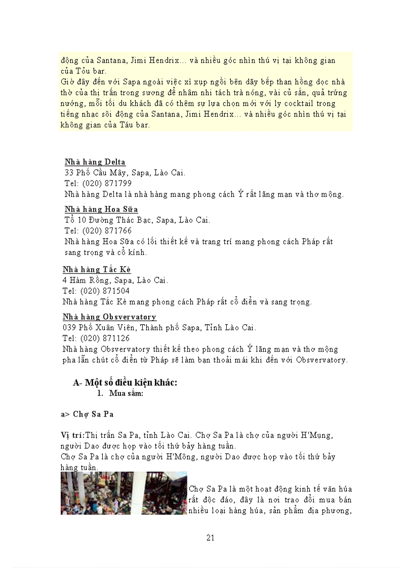 image for page Báo cáo thực tập tập du lịch Giới Thiệu Về Khu Du Lịch Sapa