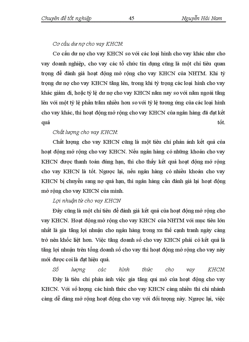 image for page Mở rộng cho vay đối với khách hàng cá nhân tại NHNo&PTNT – chi nhánh Chợ Mơ