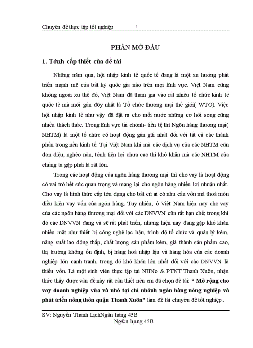 image for page Mở rộng cho vay doanh nghiệp vừa và nhỏ tại chi nhánh ngân hàng nông nghiệp và phát triển nông thôn quận Thanh Xuân