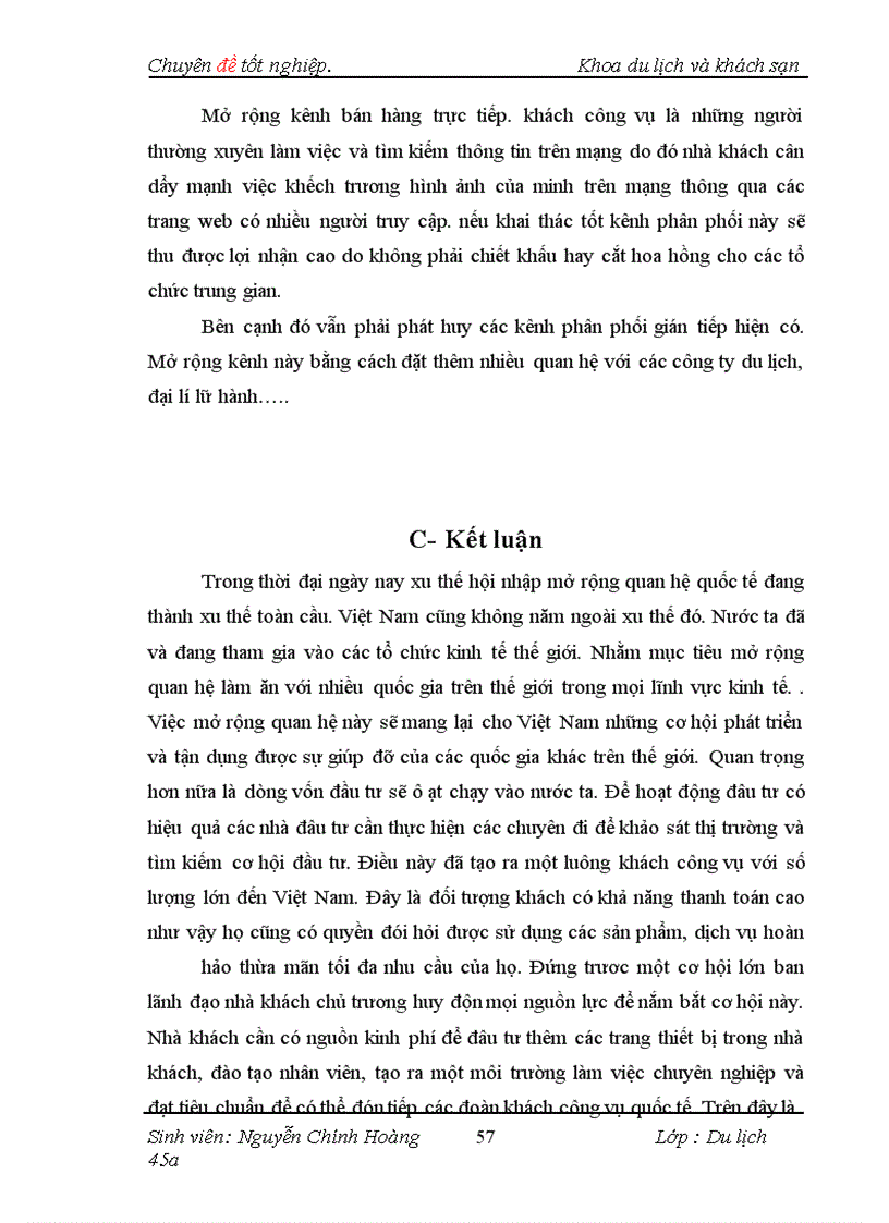 image for page Thực trạng và một số giải pháp nhằm đẩy mạnh việc thu hút thị trường khách công vụ tại Nhà Khách Dân Tộc