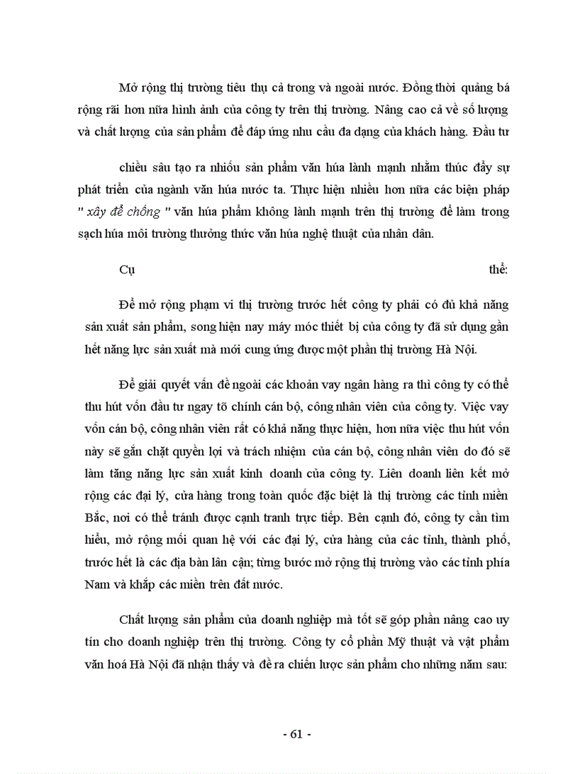 image for page Kế toán thành phẩm, tiêu thụ thành phẩm và xác định kết quả kinh doanh tại Công ty Cổ phần Mỹ thuật và Vật phẩm Văn hóa Hà Nội.