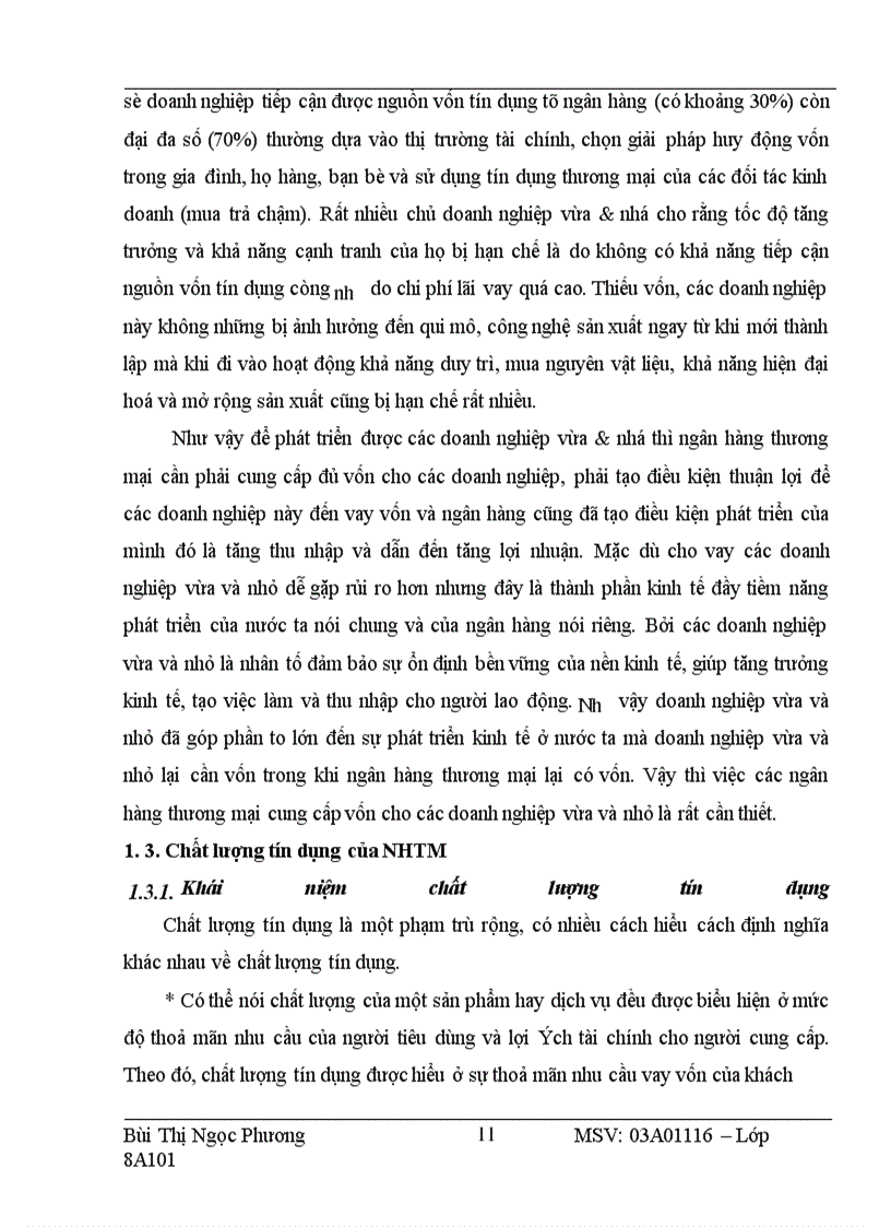image for page Nâng cao chất lượng tín dụng đối với doanh nghiệp vừa và nhỏ tại chi nhánh ngân hàng công thương khu vực II Hai Bà Trưng