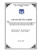 Mở rộng hoạt động cho vay đối với cỏc doanh nghiệp ngoài quốc doanh tại chi nhỏnh Ngõn hàng Nụng nghiệp và Phỏt triển Nụng thụn thành phố Vinh – Nghệ An